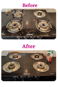 How to clean a greasy kitchen stove