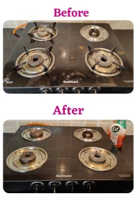 How to clean a greasy kitchen stove